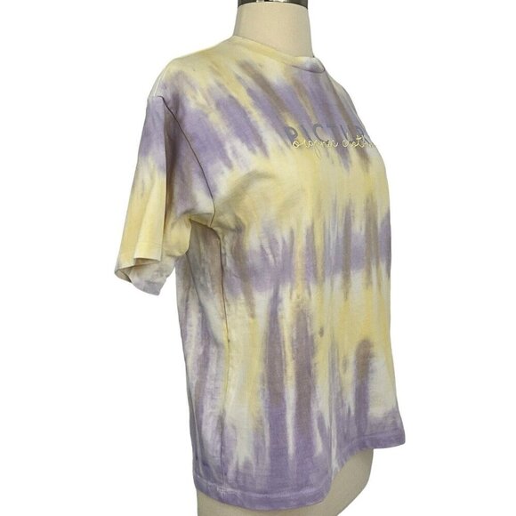 Picture Organic Clothing Size S Absalt Tie Dye T Shirt 100% Cotton Purple Yellow - Picture 5 of 11